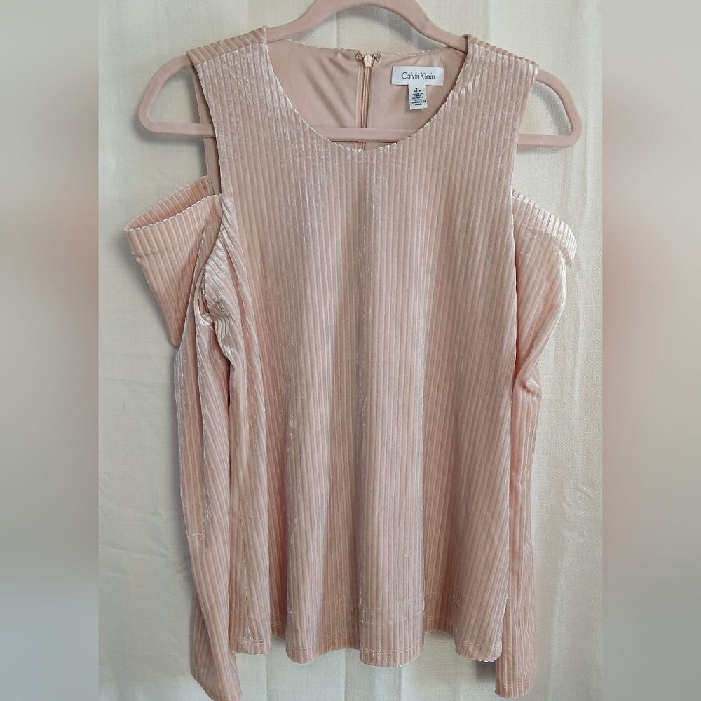Calvin Klein Blush Cold Shoulder Top